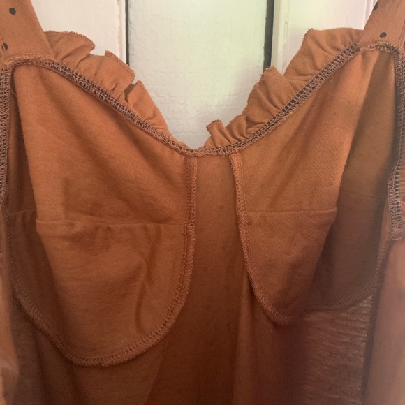 ONLY tie-strap midi brown pika dot midi dress - Picture 6 of 10